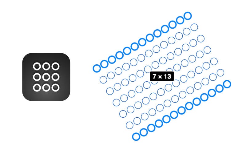 New row block tool with rotation