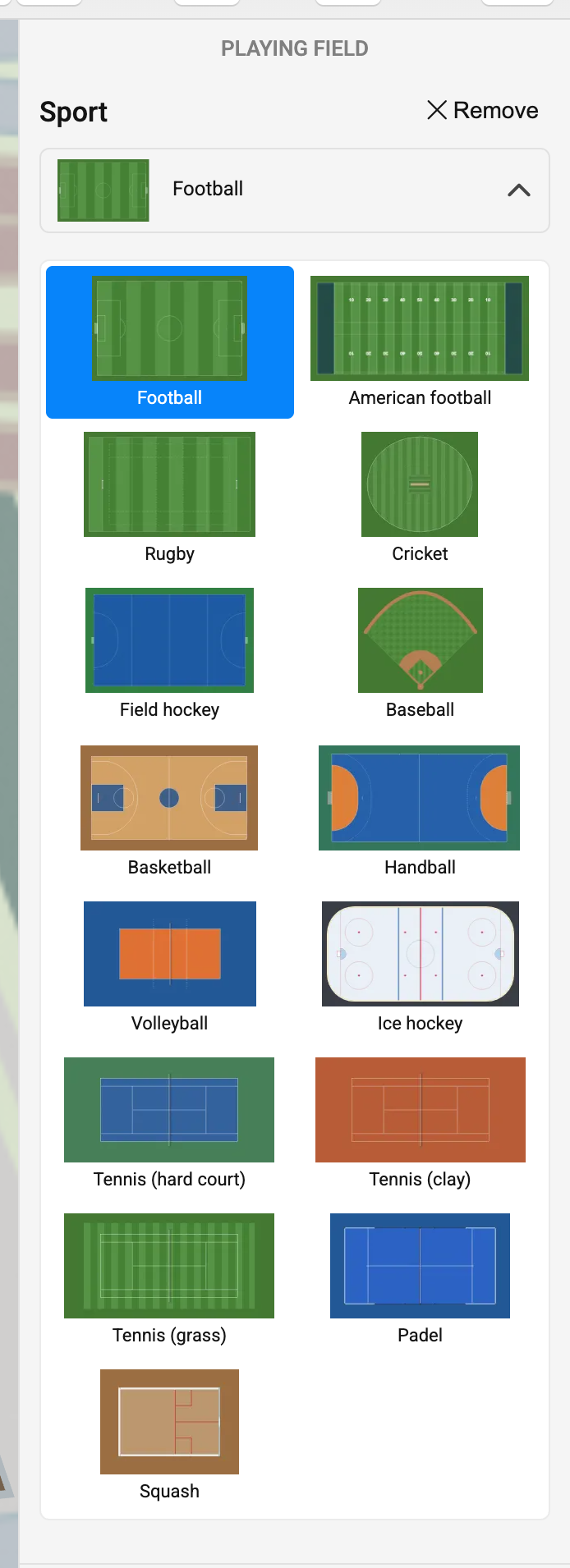 The sport picker
